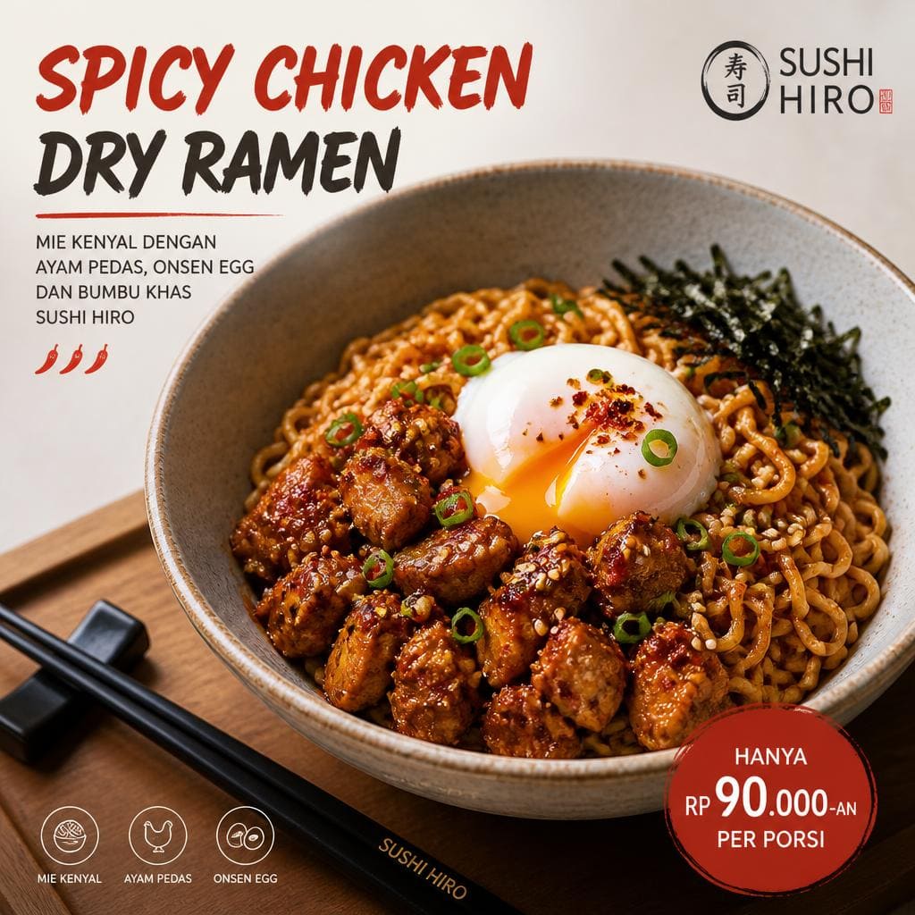 Spicy Chicken Dry Ramen Sushi Hiro